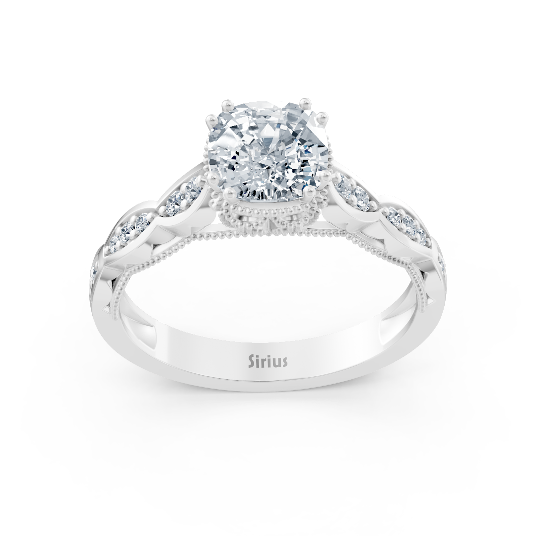 Bague diamant et rubis en or blanc