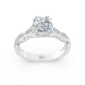 Bague diamant et rubis en or blanc