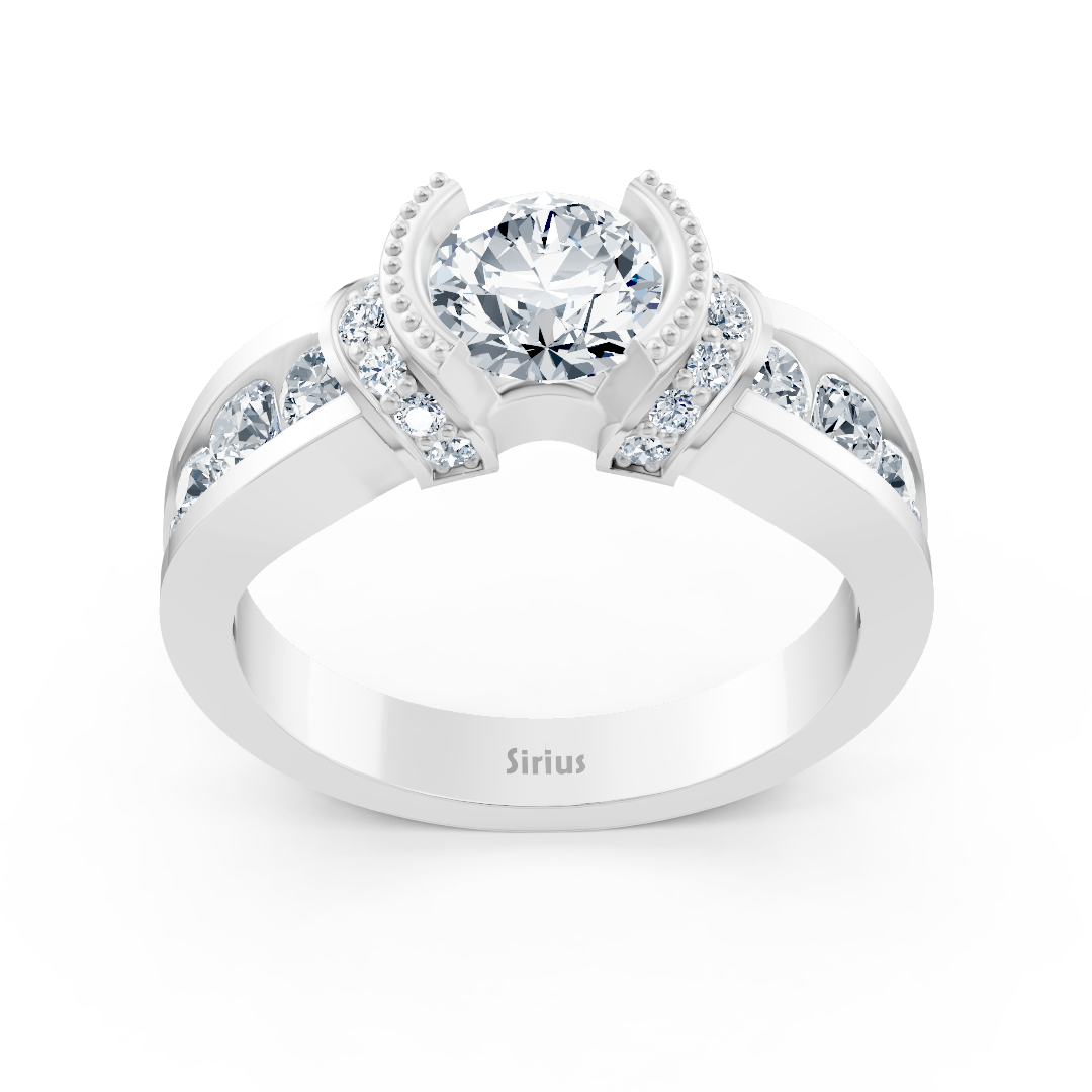 bague diamant or blanc