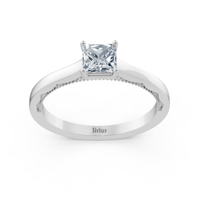 Bague solitaire diamant or blanc