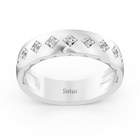 Elegant diamond ring in white gold | 14K | 0.11 ct