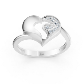Bague élégante Vernive Everling en or blanc avec pavé de diamants