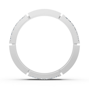Bague diamant exclusive en or blanc 14 carats – diamants ronds de 0,54 carat