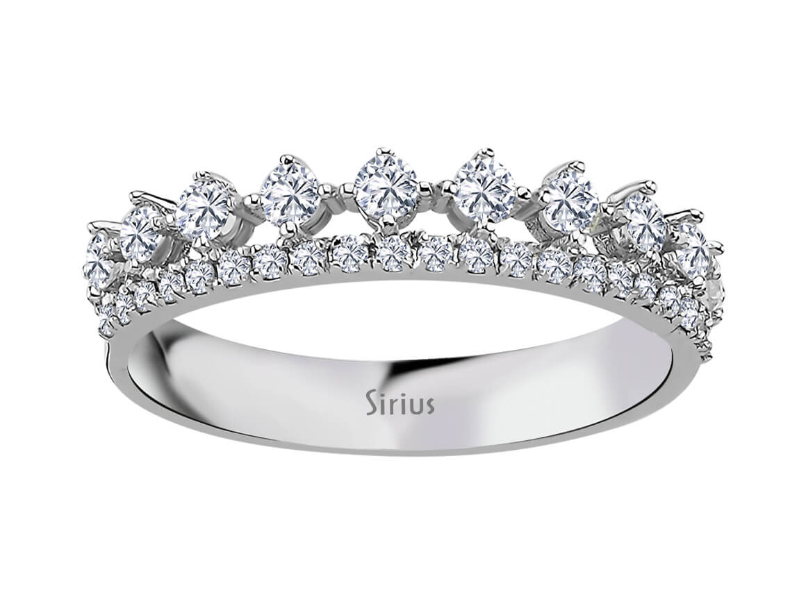 Birgie Diamant-Doppelreihen-Halbmemoire-Ring