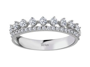 Birgie Diamant-Doppelreihen-Halbmemoire-Ring