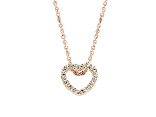 Collier coeur diamant