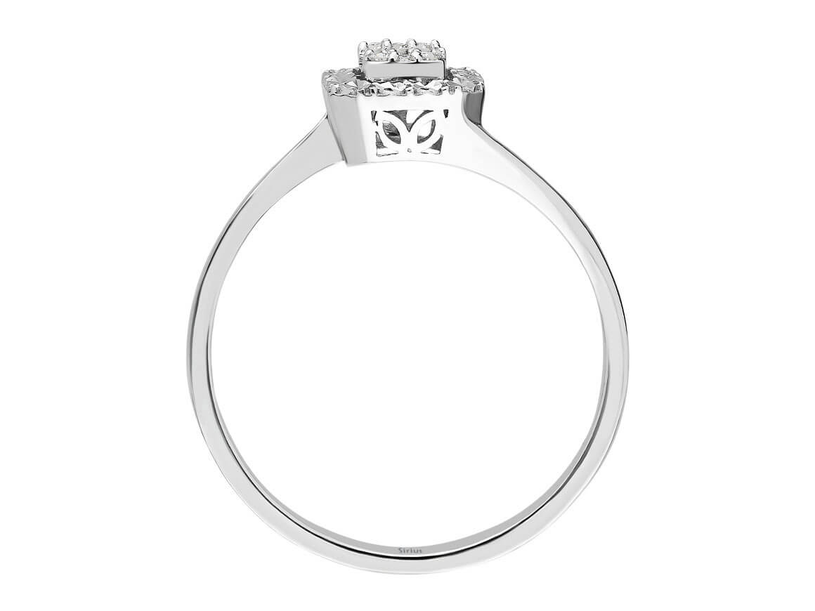 Birgie Diamant-Lichtkranz-Ring mit Baguette- und Rundschliff