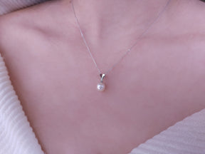 Birgie Diamant & Perle Herz Kette - 0,01 Karat