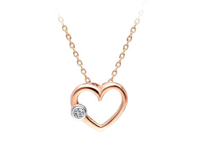 Birgie Diamant Herz Kette - 0,02 Karat