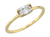 Birgie 1.02 Karat Oktagon Weißtopas Ring 14 Karat Gold