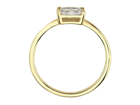 Birgie 1.02 Karat Oktagon Weißtopas Ring 14 Karat Gold