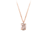 Birgie Morganit Halskette 1,00 Karat Ovalschliff 8 Karat Gold