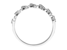 Birgie Halb-Eternity-Ring mit runden Diamanten