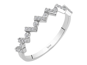 Birgie Halb-Eternity-Ring mit runden Diamanten
