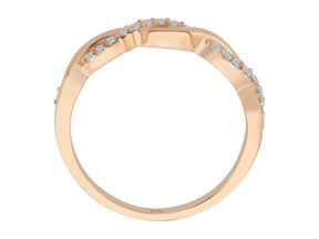 Birgie Diamant-Halbmemoire-Ring im verdrehten Design