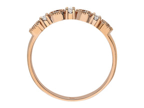 Birgie Zarter Diamantring mit sieben Diamanten (0,10 Karat)