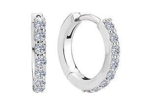 Elegante Diamant Creolen mit runden Diamanten, 0.40 Karat, 14K Gold