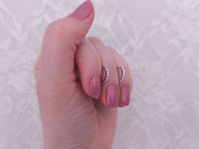 Elegante Diamant Creolen mit runden Diamanten, 0.40 Karat, 14K Gold