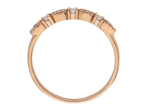 Birgie Zarter Diamantring mit sieben Diamanten (0,10 Karat)
