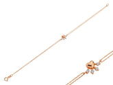 Birgie 14K Roségold Armband mit Diamanten Pfote und Herz