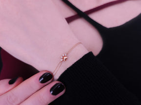 Birgie 14K Roségold Armband mit Diamanten Pfote und Herz