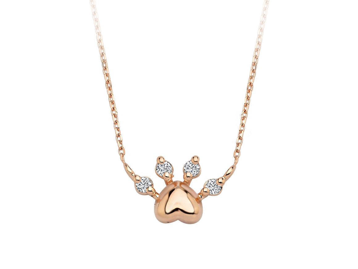 Birgie 14K Roségold Ring mit Diamanten Pfote
