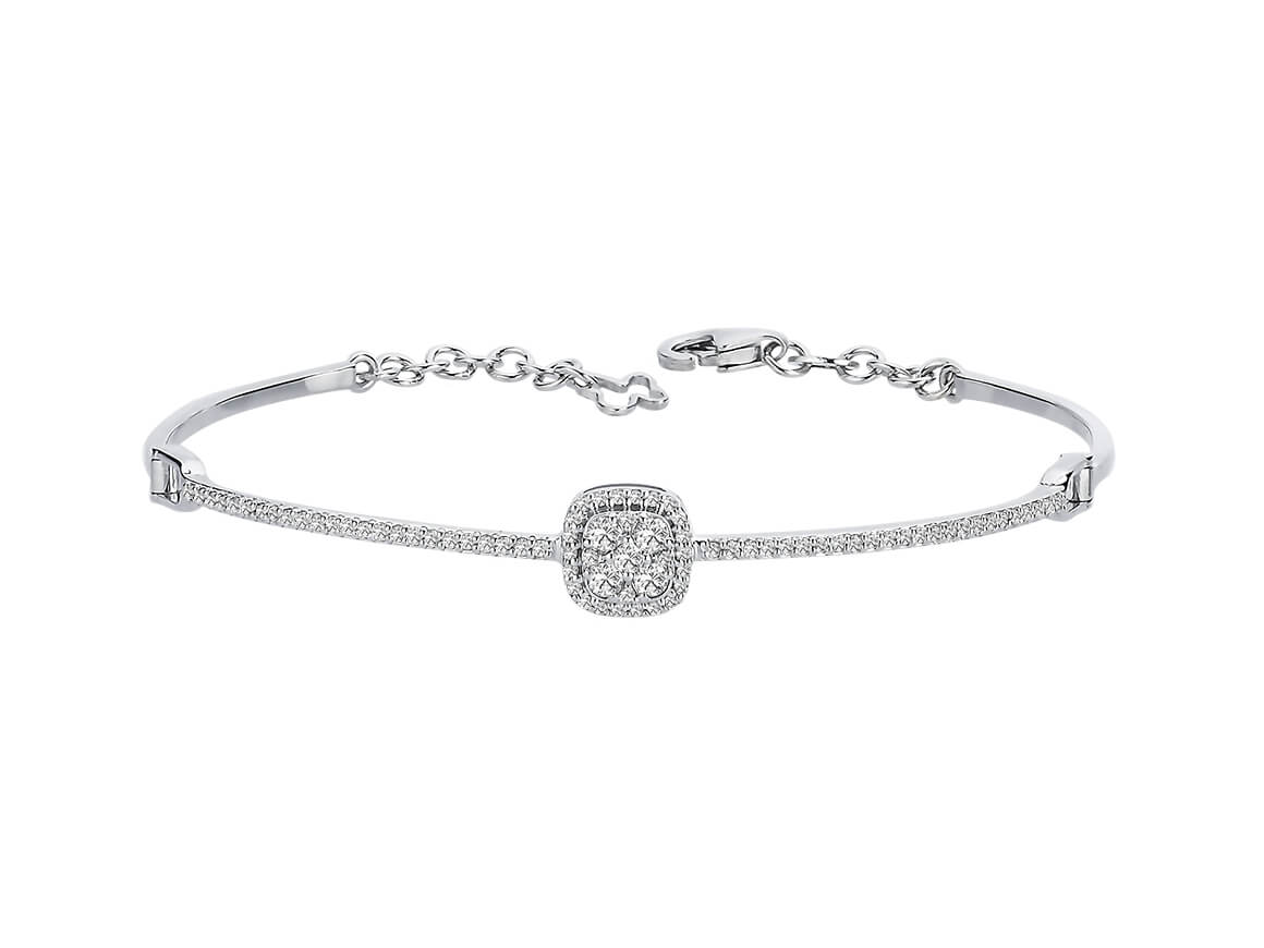 Funkelndes Diamant Armband im Pavé-Stil mit runden Diamanten, 0.40 Karat, 14K Gold