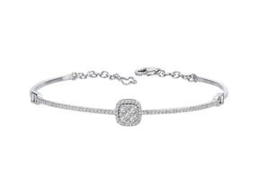 Funkelndes Diamant Armband im Pavé-Stil mit runden Diamanten, 0.40 Karat, 14K Gold