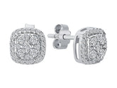 Funkelnde Diamant Ohrringe im Pavé-Stil mit runden Diamanten, 0.34 Karat, 14K Gold