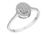 Birgie Ovaler Diamant-Halo-Ring
