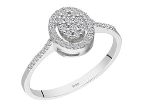 Birgie Ovaler Diamant-Halo-Ring
