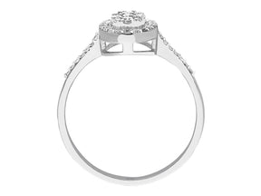Birgie Ovaler Diamant-Halo-Ring