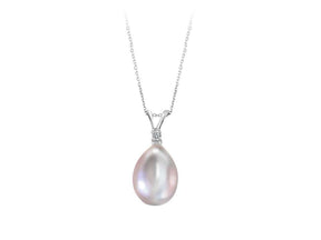 Birgie Diamant & Perle Tropfen Kette - 0,02 Karat