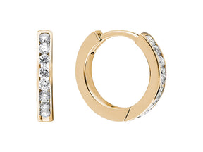 Birgie 0.30 Karat Diamant Creolen 8 Karat Gold