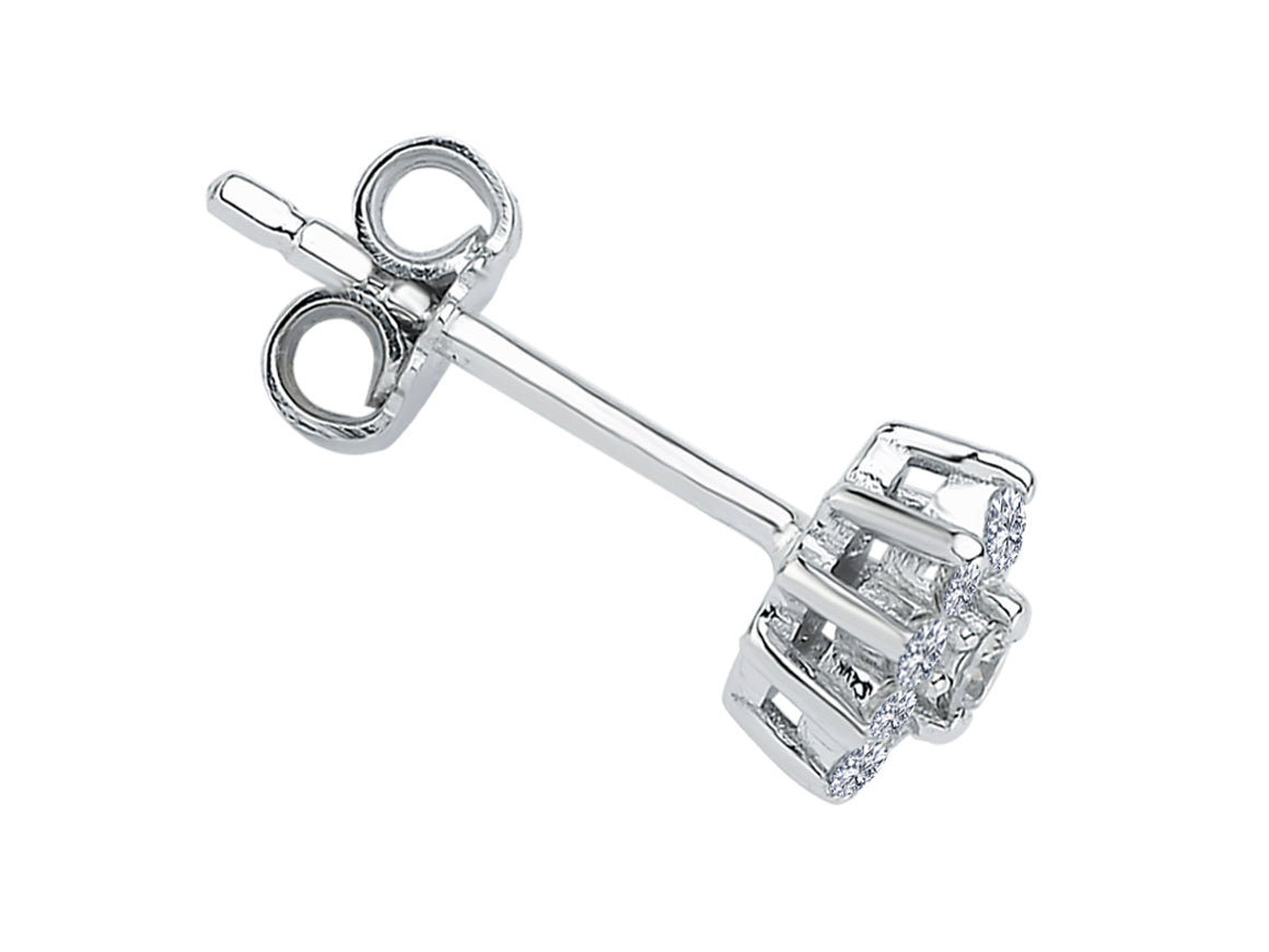 Funkelnde Diamant Ohrstecker mit runden Diamanten, 0.13 Karat, 14K Gold