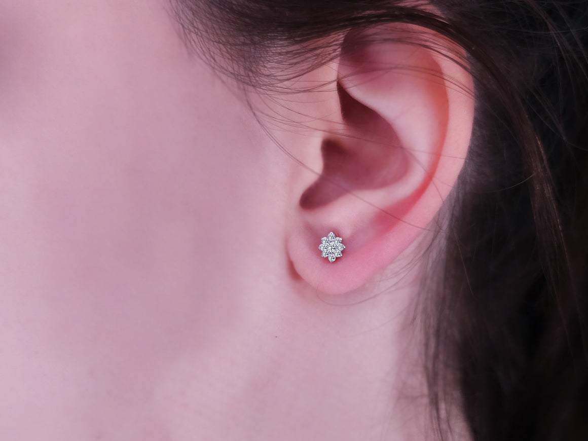 Funkelnde Diamant Ohrstecker mit runden Diamanten, 0.26 Karat, 14K Gold