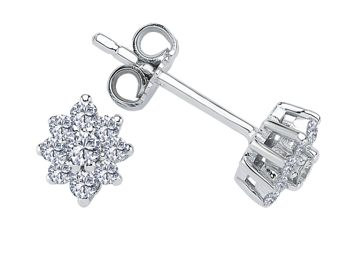 Funkelnde Diamant Ohrstecker mit runden Diamanten, 0.26 Karat, 14K Gold