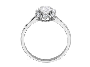 Birgie Diamant- und Weißtopas-Ring im Dellara-Stil