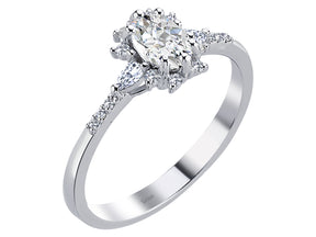 Birgie Diamant-Pavé-Ring mit Tropfen-Akzenten