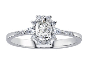 Birgie Diamant-Pavé-Ring mit Tropfen-Akzenten