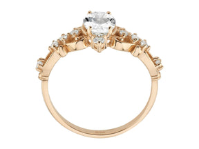 Birgie Diamant- und Weißtopas-Ring im Regina-Stil