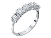 Birgie Diamant- und Weißtopas-Ring mit Oktagon-Schliff