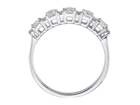 Birgie Diamant- und Weißtopas-Ring mit Oktagon-Schliff