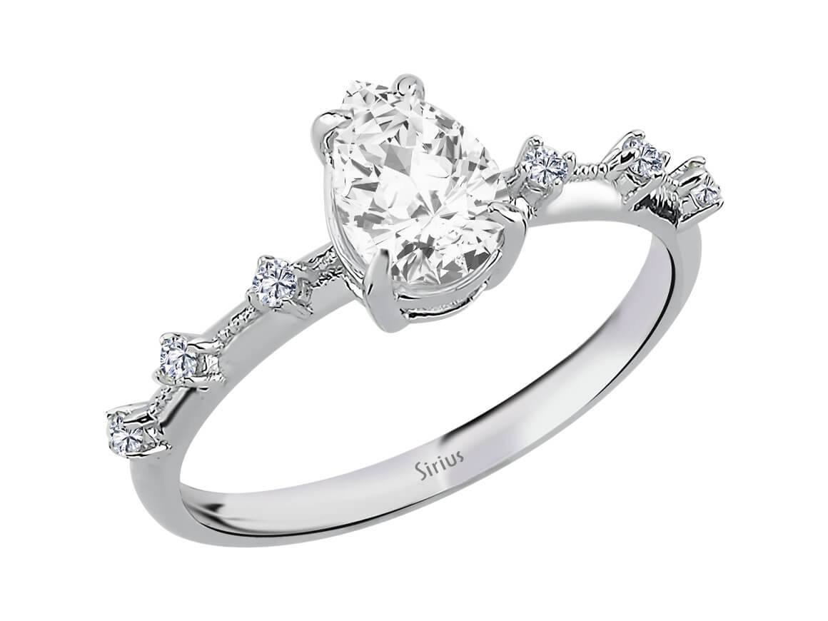 Birgie Diamant- und Weißtopas-Ring im Sofia-Stil