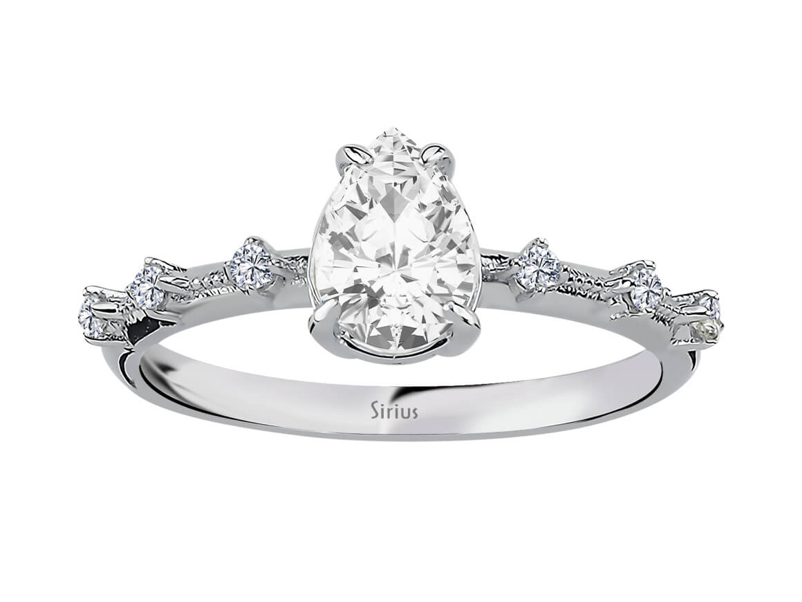 Birgie Diamant- und Weißtopas-Ring im Sofia-Stil