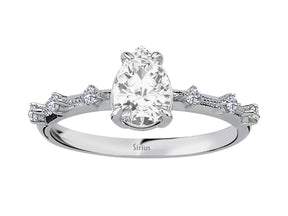 Birgie Diamant- und Weißtopas-Ring im Sofia-Stil