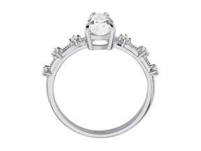 Birgie Diamant- und Weißtopas-Ring im Sofia-Stil