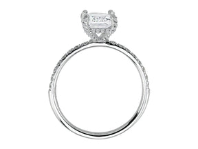 Birgie Diamant-Pavé-Ring mit Weißtopas im Oktagonschliff