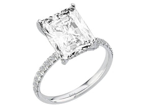 Birgie 14K Weißgold Ring mit Diamanten und Weißtopas