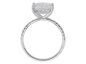 Birgie 14K Weißgold Ring mit Diamanten und Weißtopas